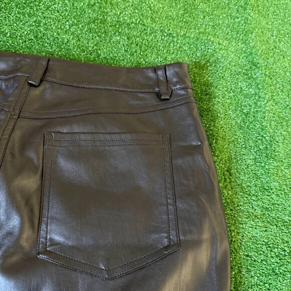 Forever 21 Women’s Mini Retro Bodycon Vegan Leather Lining Skirt in Black Size L - Picture 13 of 14